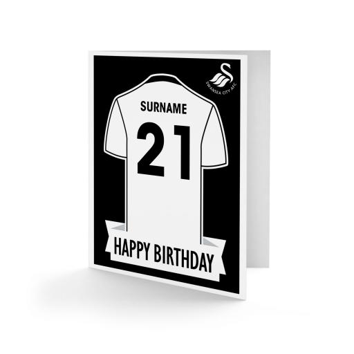 Swansea City AFC Shirt Birthday Card