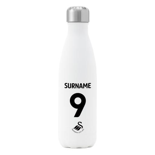Swansea City AFC Back of Shirt Insulated Water Bottle - White